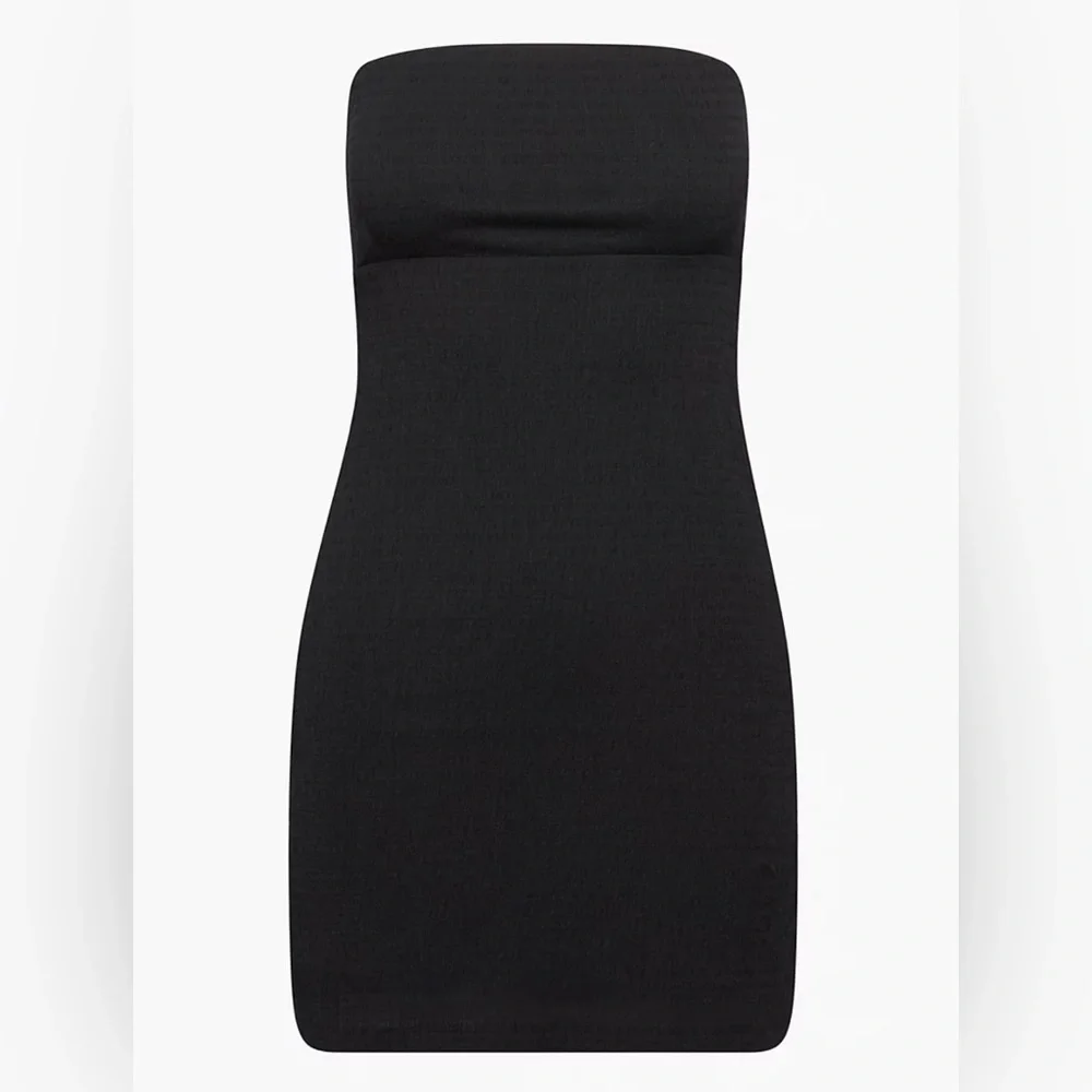 Wilfred Attention little texture Strapless Black Dress - Picture 2 of 9